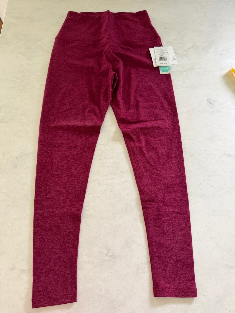 Beyond Yoga Space Dye Caught In The Midi High Waisted Legging -Burgundy - Picture 4 of 10
